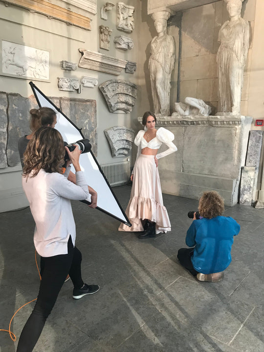 soru jewellery behind the scenes, soru photoshoot, Italian roman photoshoot, aynhoe park