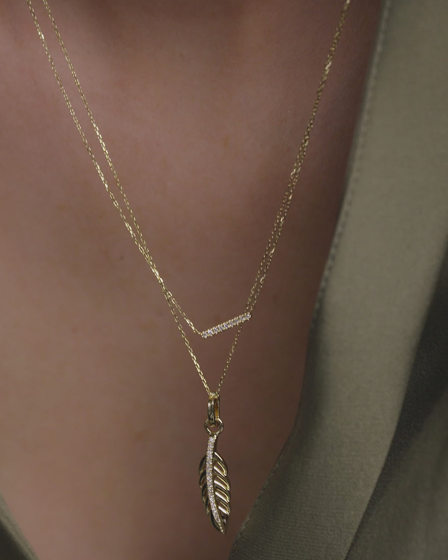 Diamond Bar Necklace