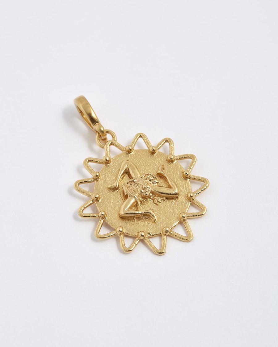 Soru Jewellery Trinacria sicilian symbol gold charm