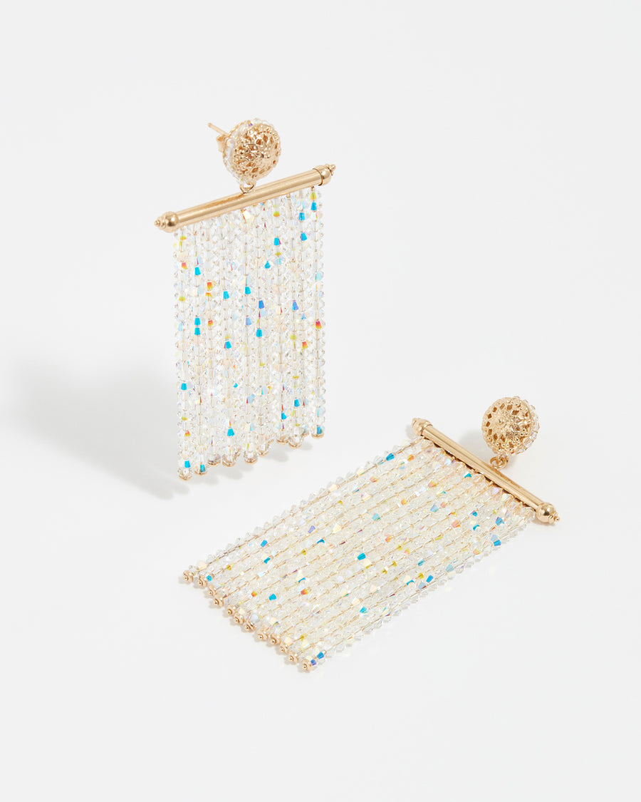 Iridescent swarovski crystal earrings from Soru Jewellery 