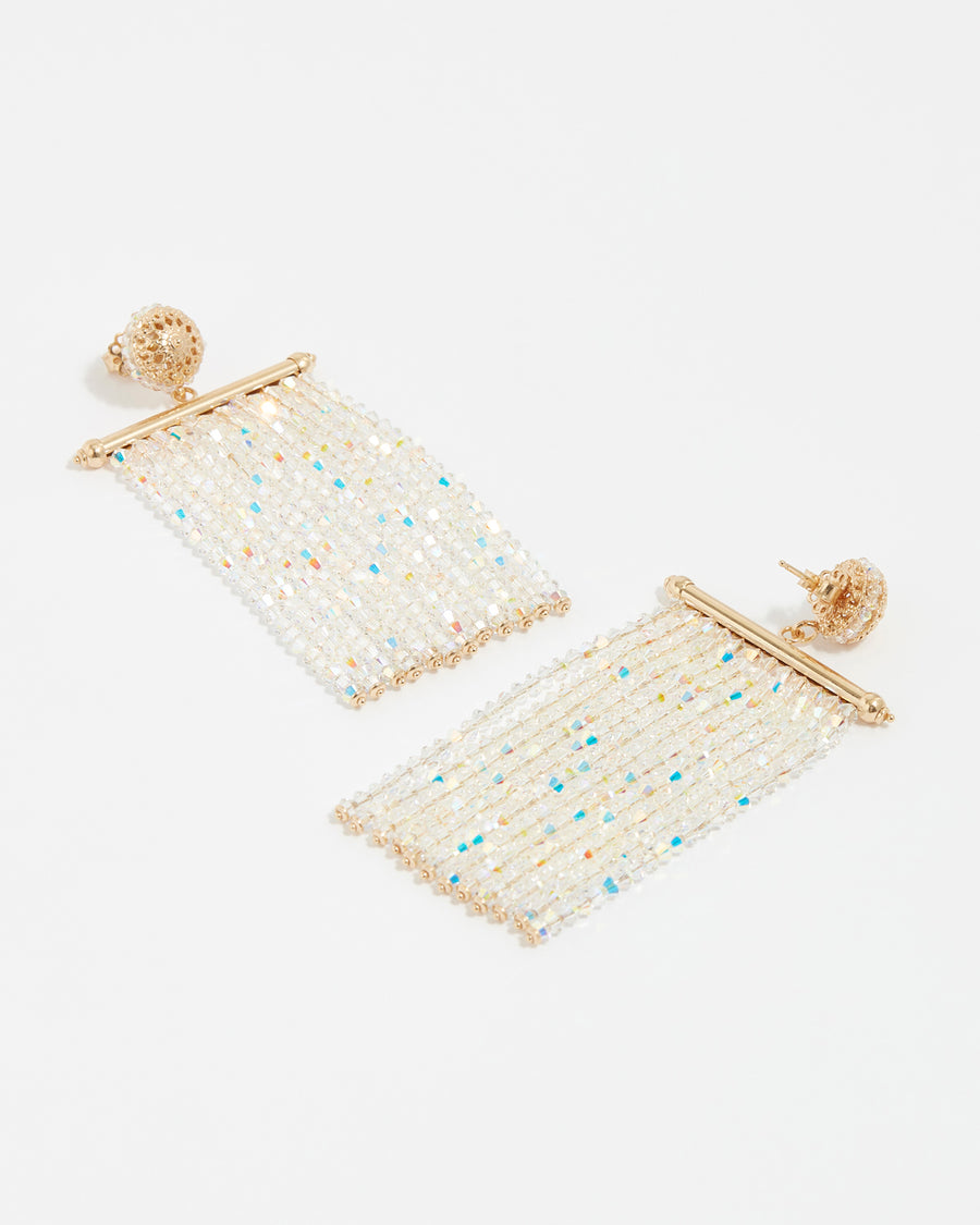 Iridescent swarovski crystal earrings from Soru Jewellery