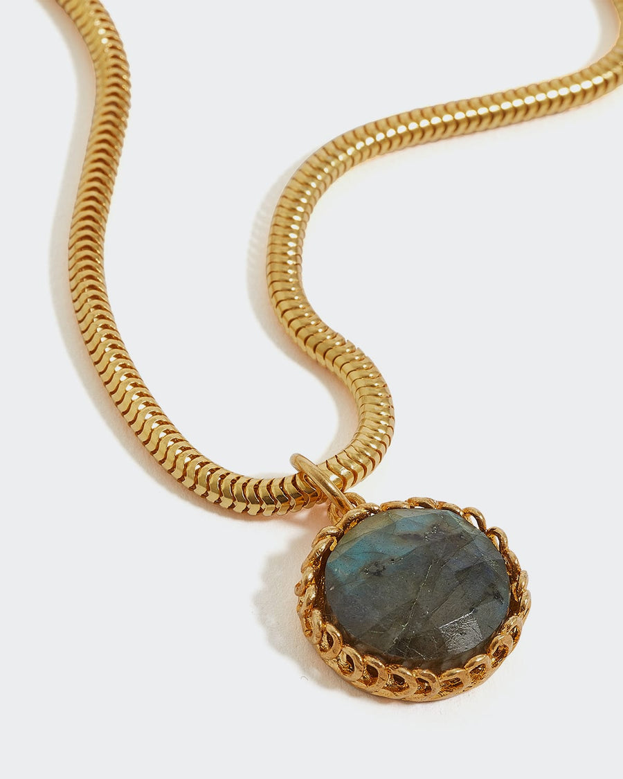 soru night sky labradorite pendant necklace gold plated silver