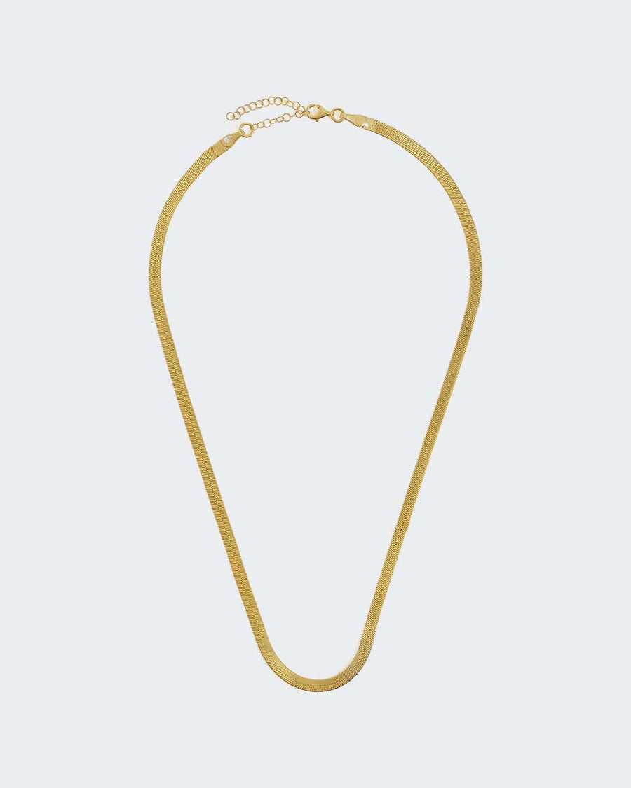 SORU GOLD  PLATED SILVER SNAKE CHAIN NECKLACE 