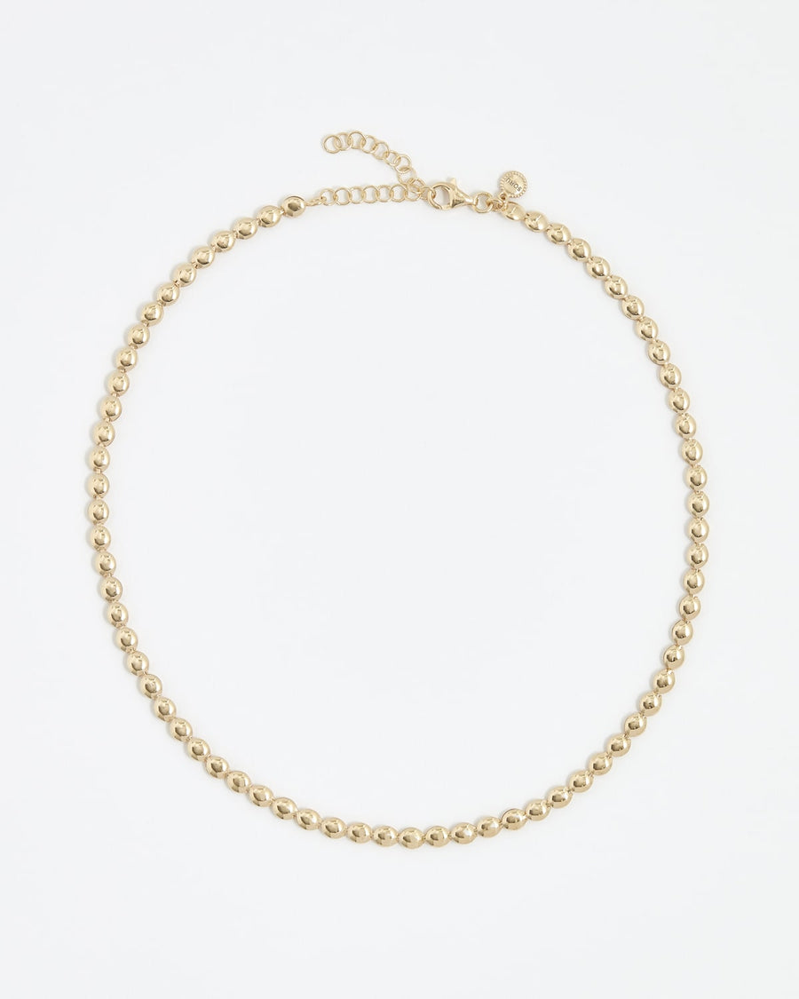 pannelle necklace gold plated solid silver beaded necklace soru jewellery