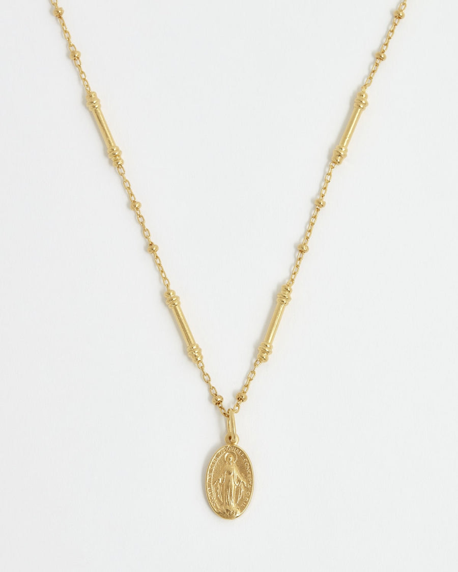 Soru mini pellegrino gold madonna charm necklace 