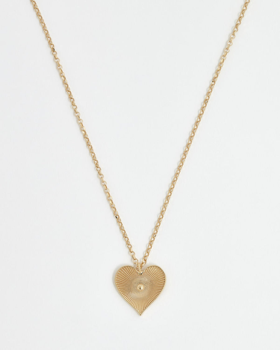 SORU JEWELLERY GOLD HEART NECKLACE TI AMO NECKLACE