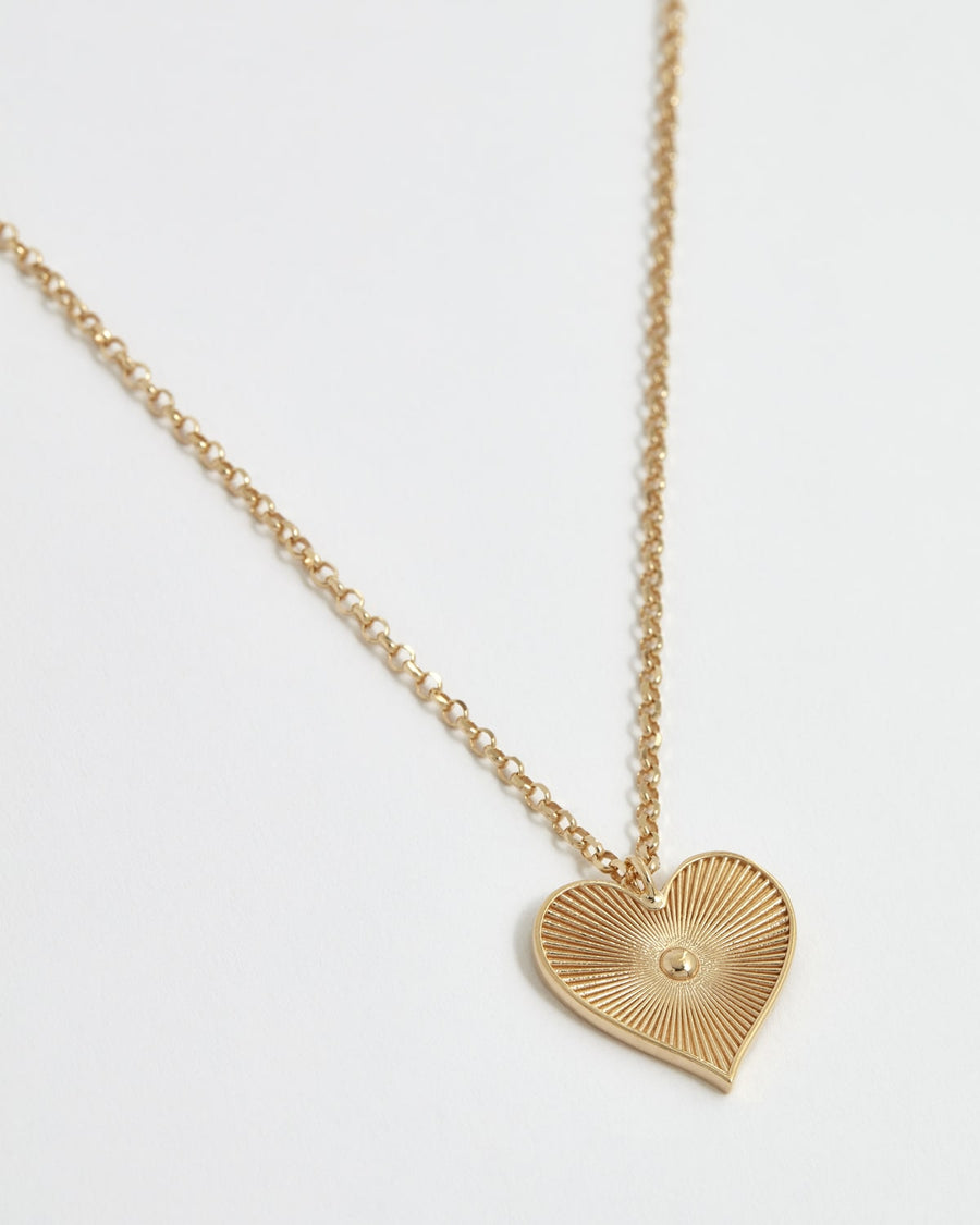 SORU JEWELLERY GOLD HEART NECKLACE TI AMO NECKLACE