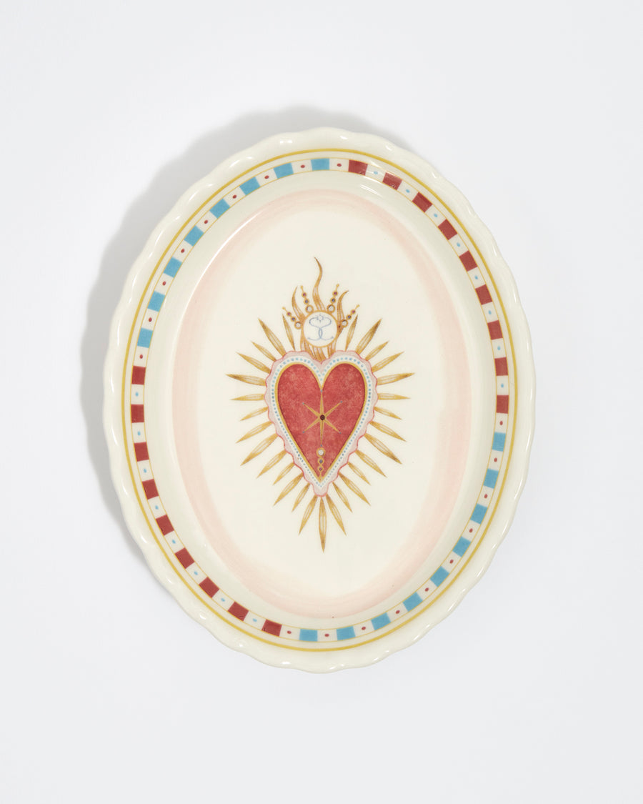 Kinship press x soru sicilian heart trinket dish with scalloped edge