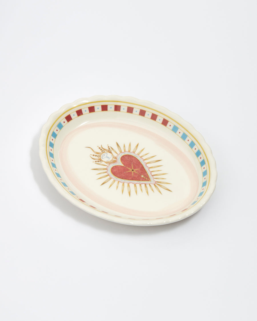 Kinship press x soru sicilian heart trinket dish with scalloped edge