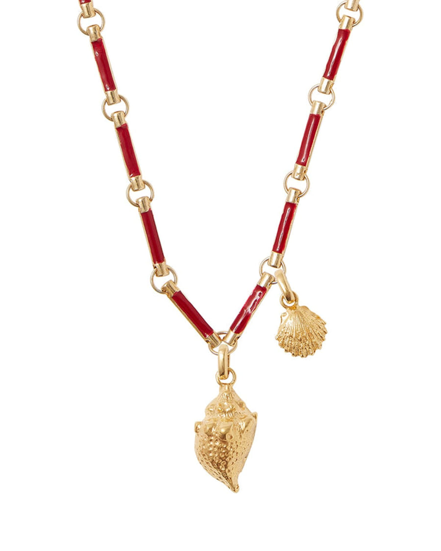 soru red enamel carmenta necklace