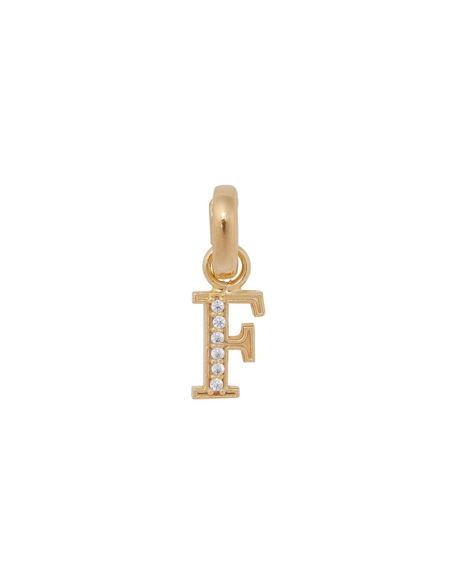 soru jewellery initial letter charms gold plated with crystal, detachable letter charm