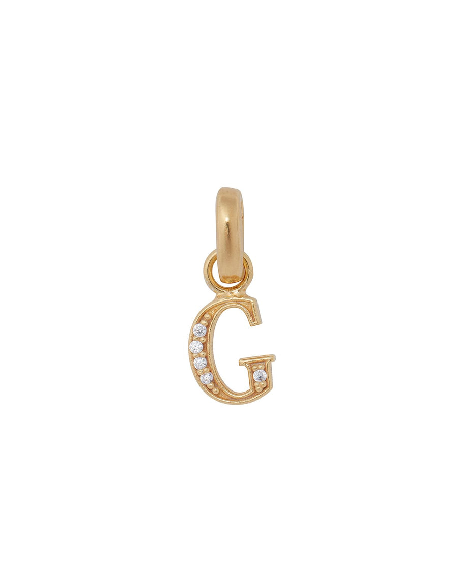 soru jewellery initial letter charms gold plated with crystal, detachable letter charm