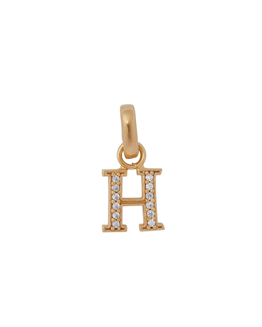 soru jewellery initial letter charms gold plated with crystal, detachable letter charm