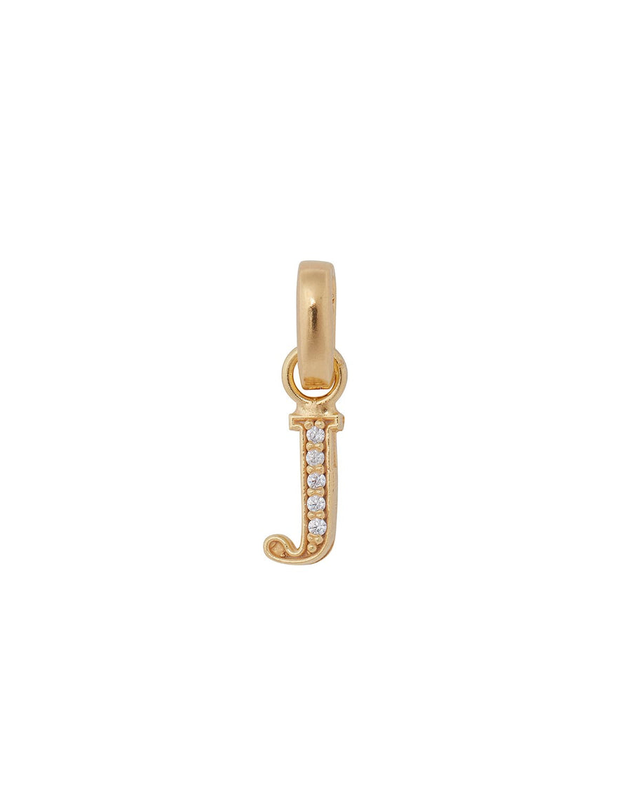 soru jewellery initial letter charms gold plated with crystal, detachable letter charm