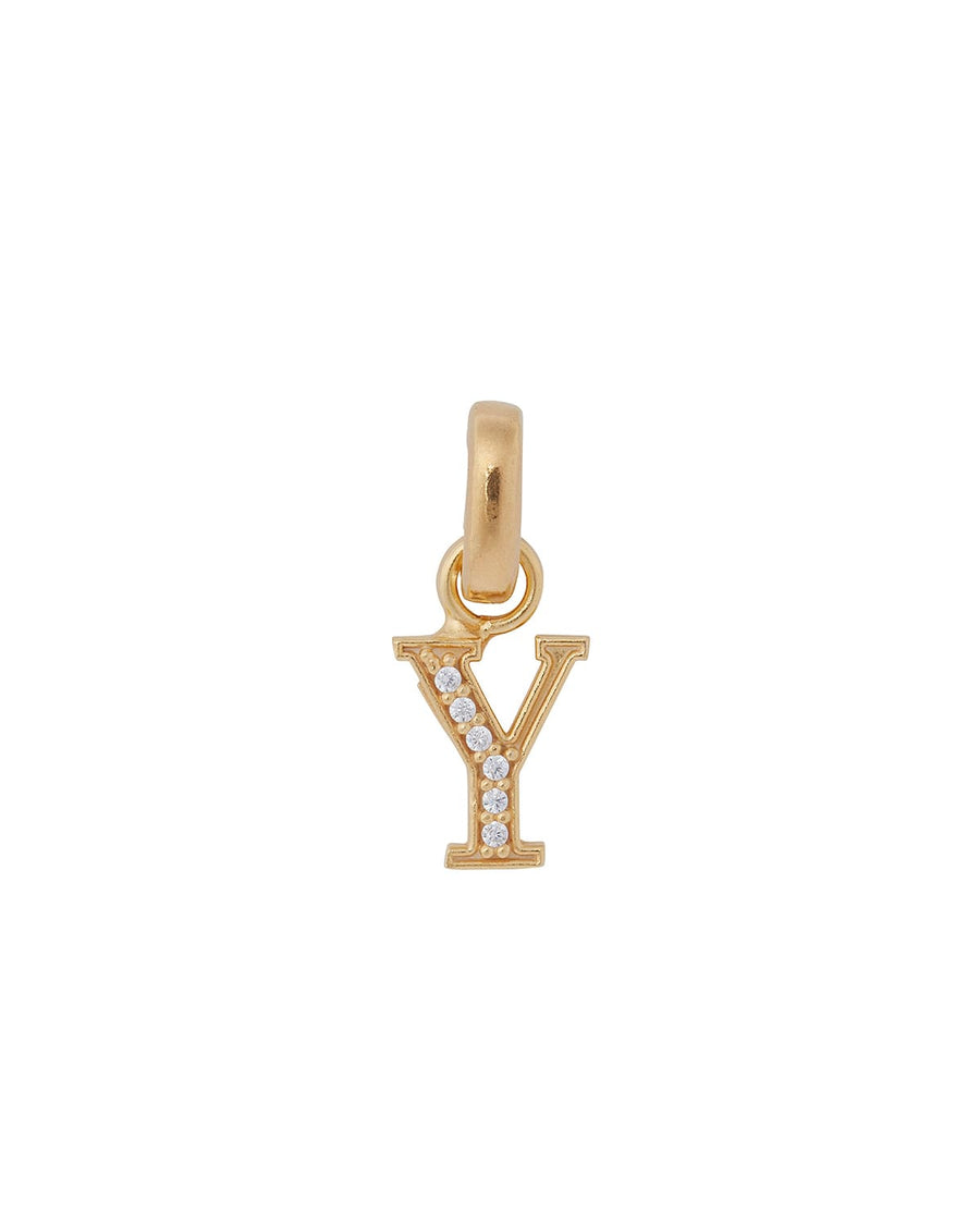 soru jewellery initial letter charms gold plated with crystal, detachable letter charm