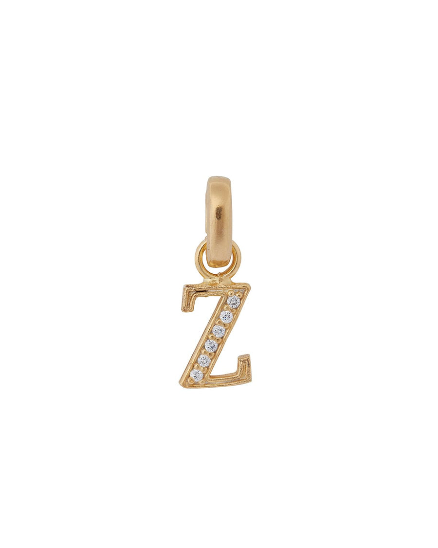 soru jewellery initial letter charms gold plated with crystal, detachable letter charm