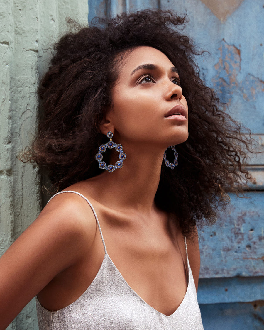 soru jewellery majolica hoop earrings