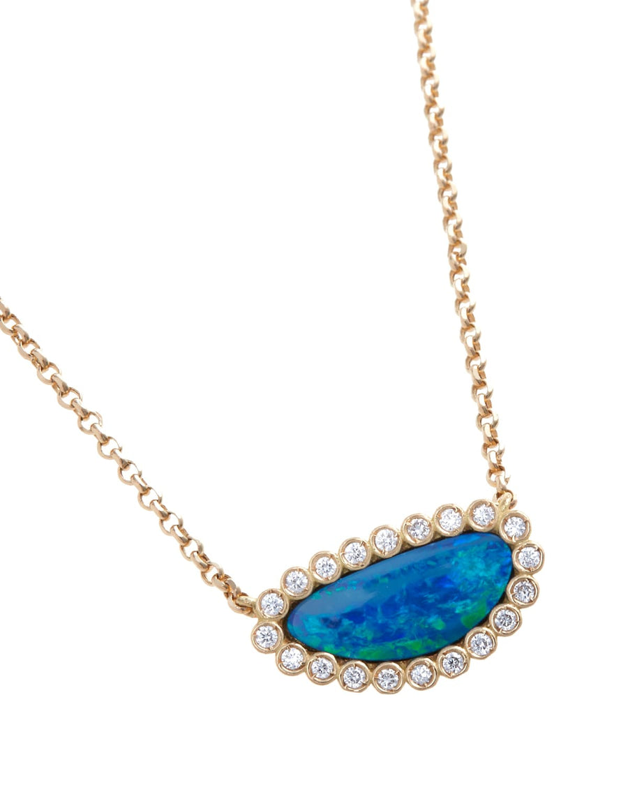 soru fine jewellery opal and diamond gold necklace