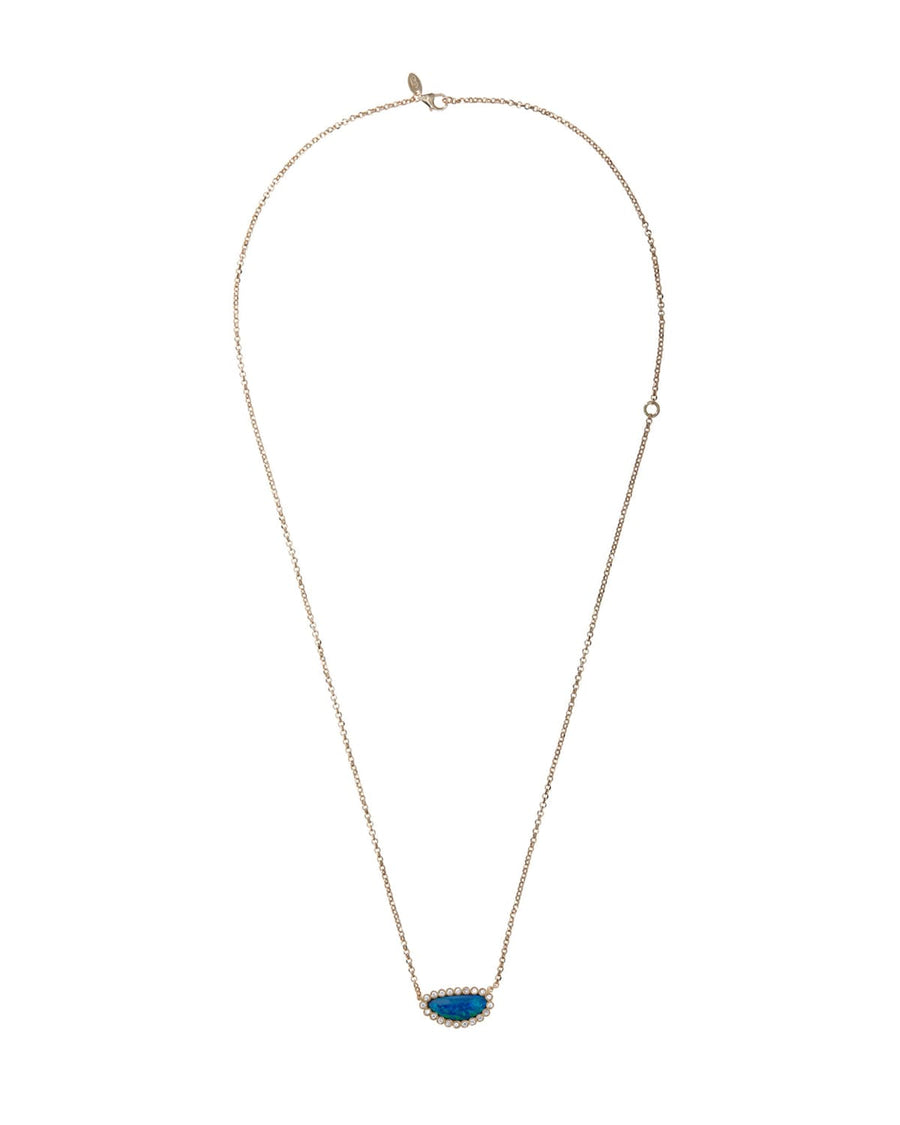 soru fine jewellery opal and diamond gold necklace