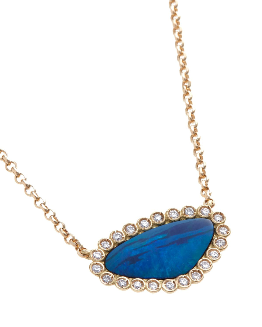 soru fine jewellery opal and diamond gold necklace